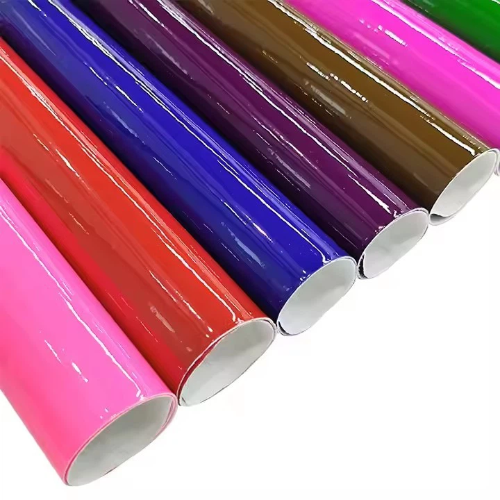 Super Shiny Mirror Solid Color Faux Leather Fabric Synthetic Leather For Diy Making Bag Shoes Crafts